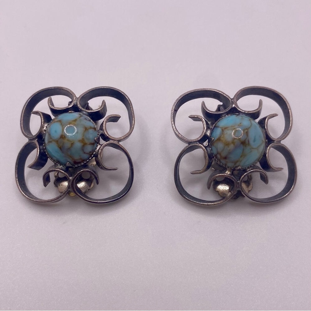 Vintage Austrian Glass “Easter Egg” Clip-On Earrings